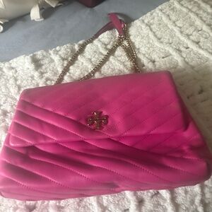 Tory Burch Fuchsia Quilted Shoulder Bag